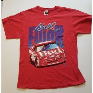 Vintage Bill Elliot Budweiser 1993 Shirt Size Large Single Stitch